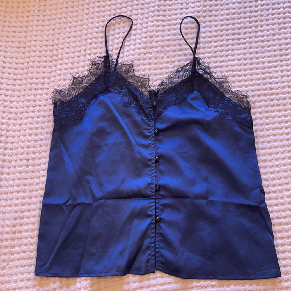 SHEIN tank with lace detail - size S